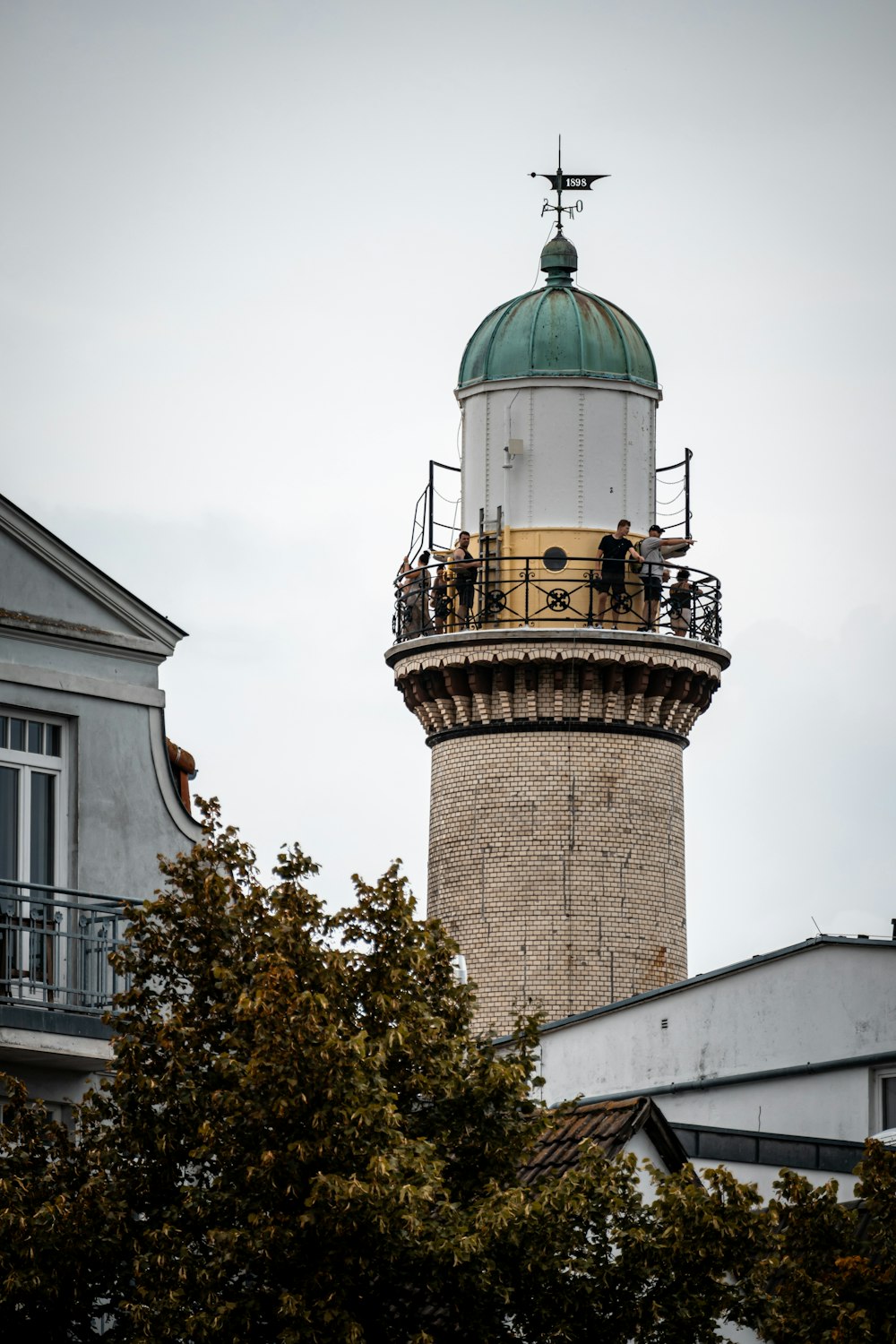 a tall tower with a clock on top of it