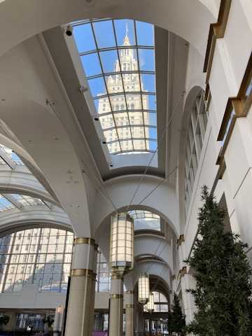 A commercial building showcasing elegant architecture and tasteful interior decor.