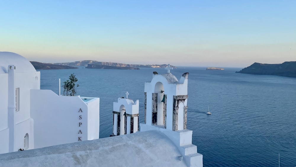 a view of a body of water from a building