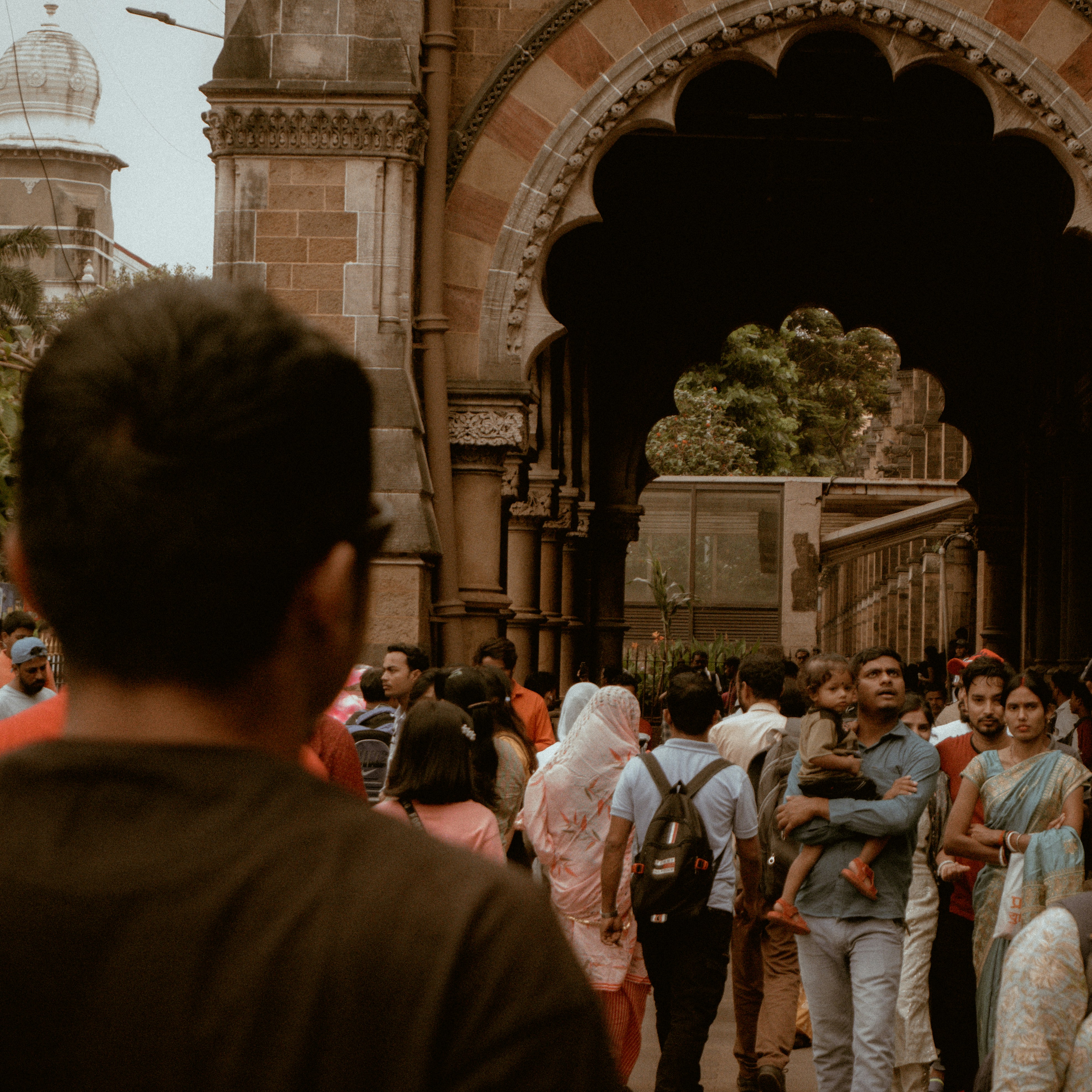 Students walking together, India