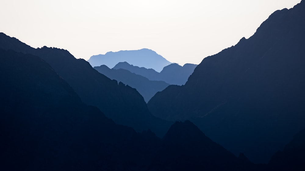 a view of a mountain range from a distance