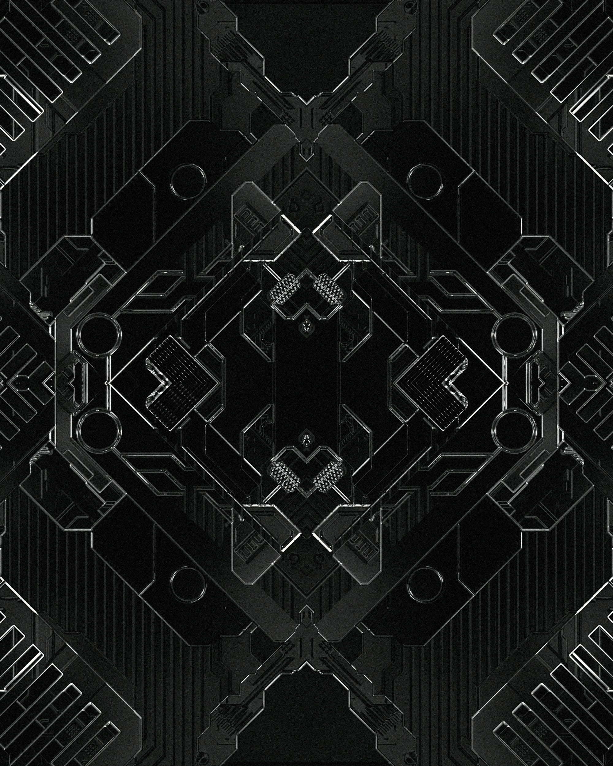 a black and white photo of a pattern