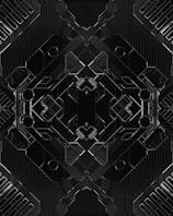 An intricate piece depicting simpler times with bold black elements.