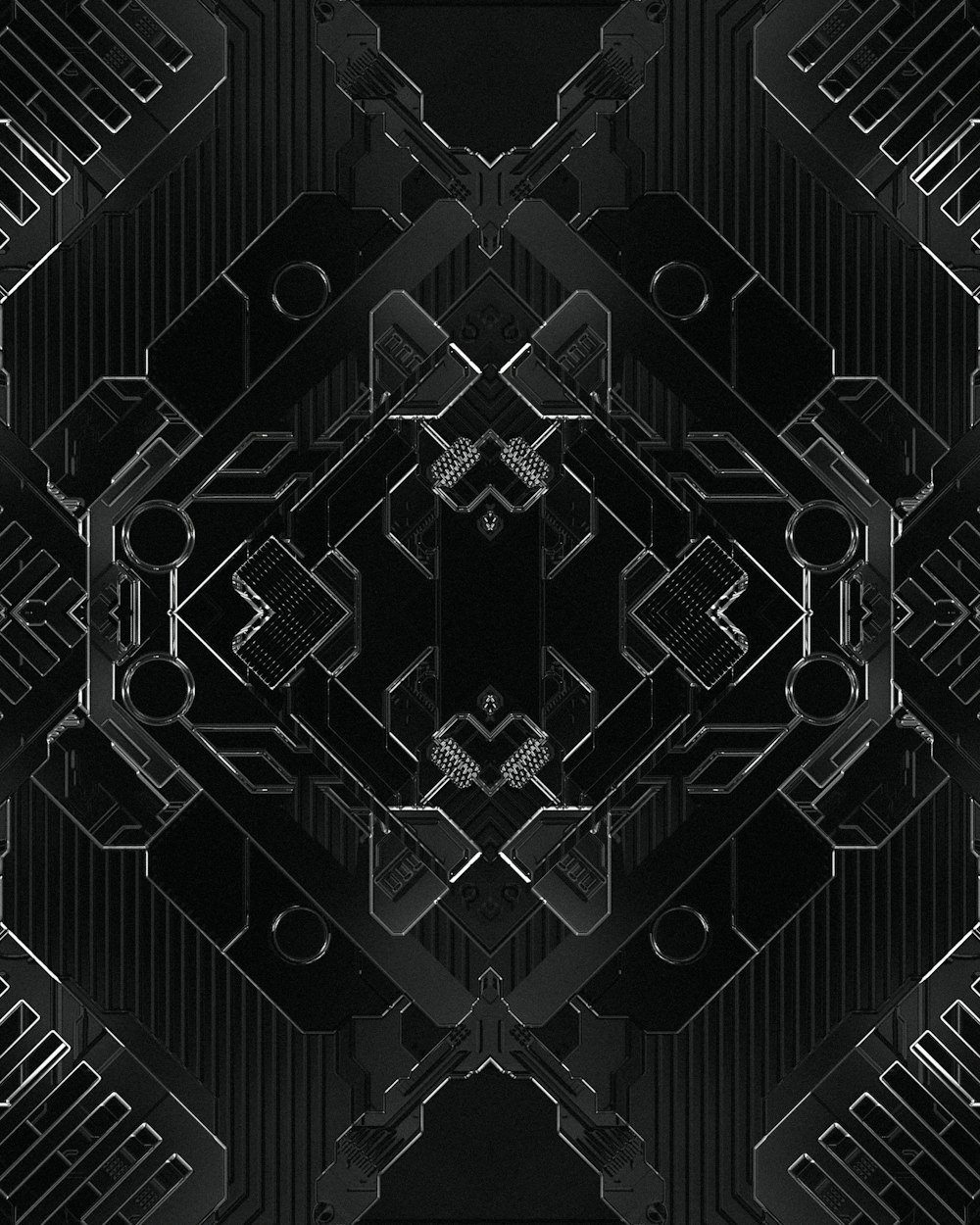 a black and white photo of a pattern