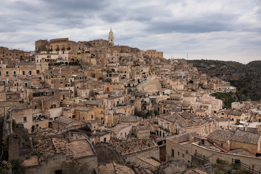 a view of a city with lots of buildings