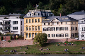 A collage of famous university landmarks from UK, USA, and Germany