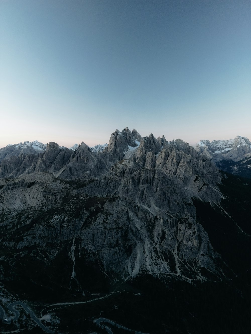 a view of a mountain range from an airplane