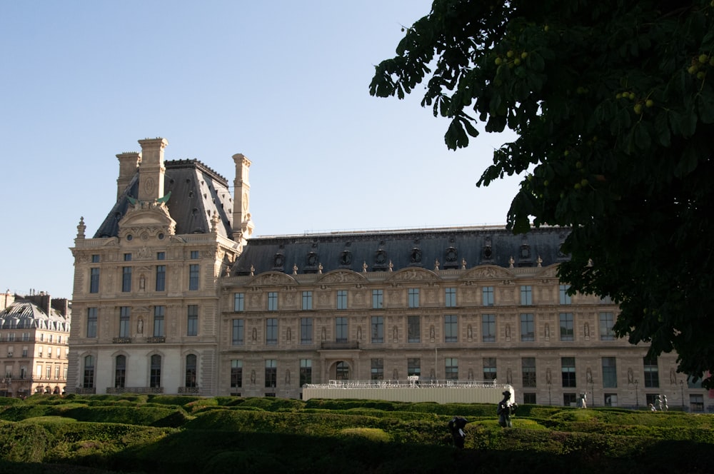 a large building with a clock tower on top of it