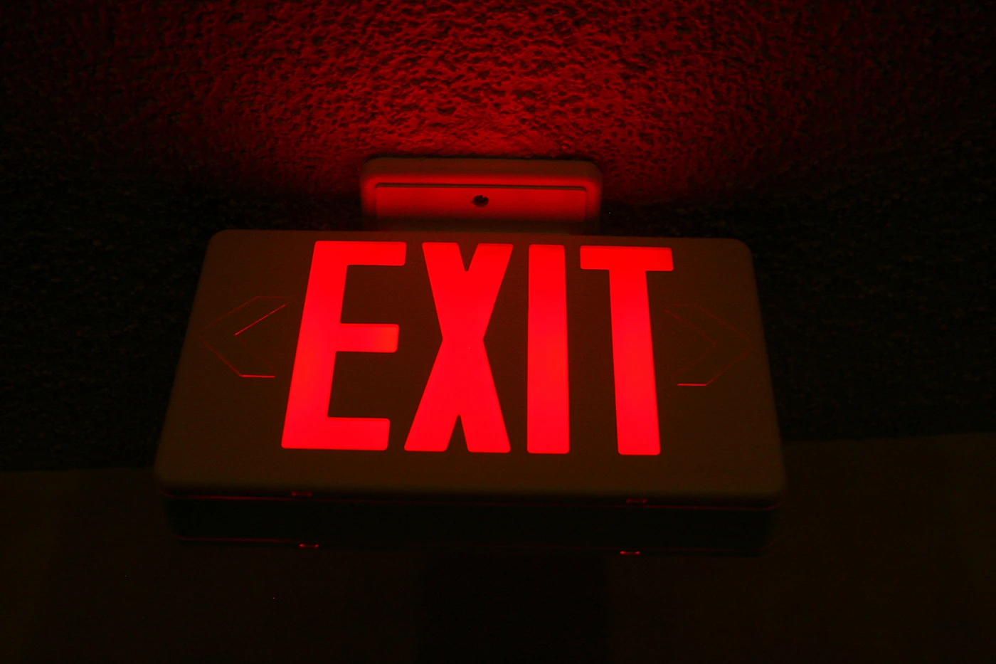 Exit sign · dark room