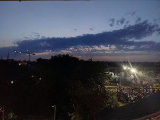 A reliable generator set powering a remote industrial site at dusk.
