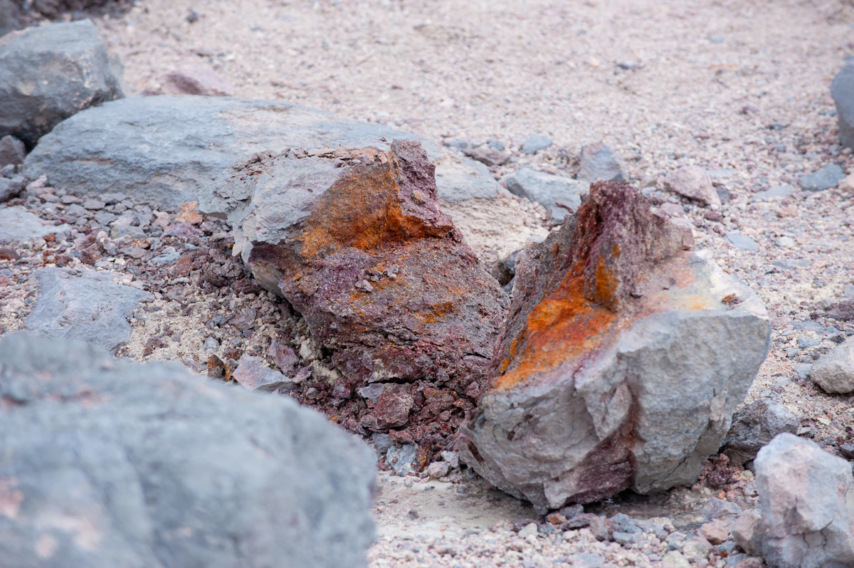 Iron ore pellets close-up texture