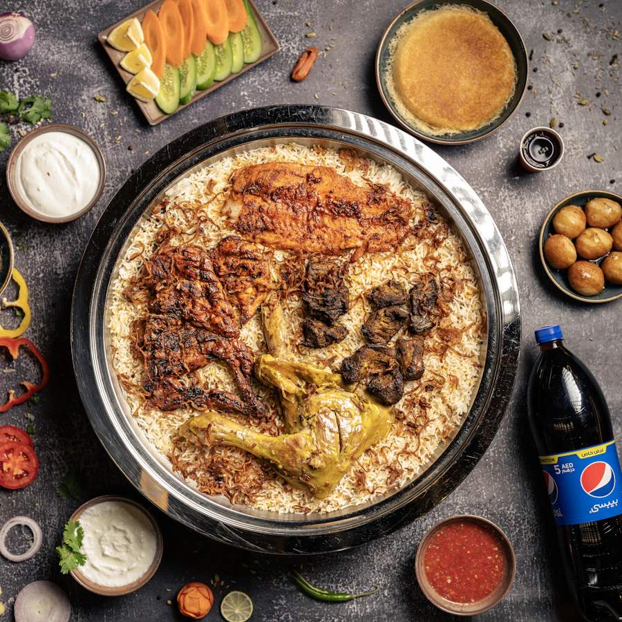Laham Mandi — lamb slow-roasted over Arabic wood embers