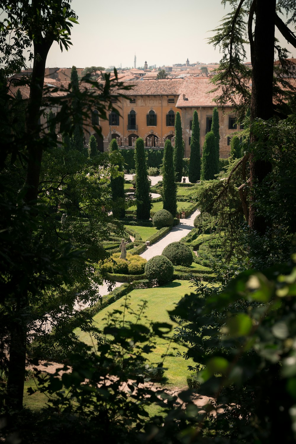 a view of a large building from a distance