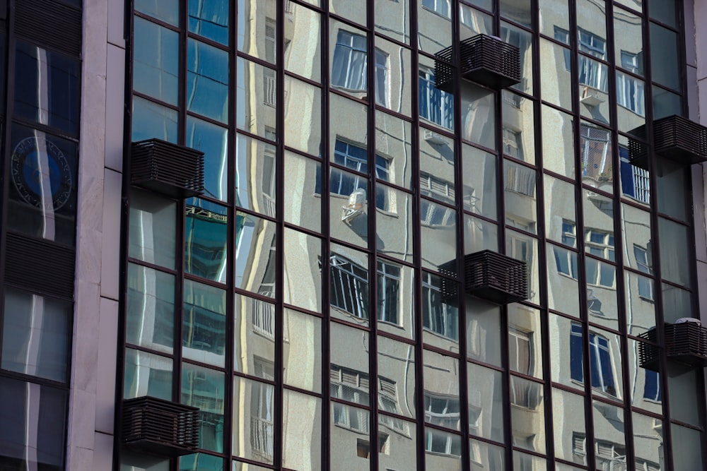 a very tall building with lots of windows