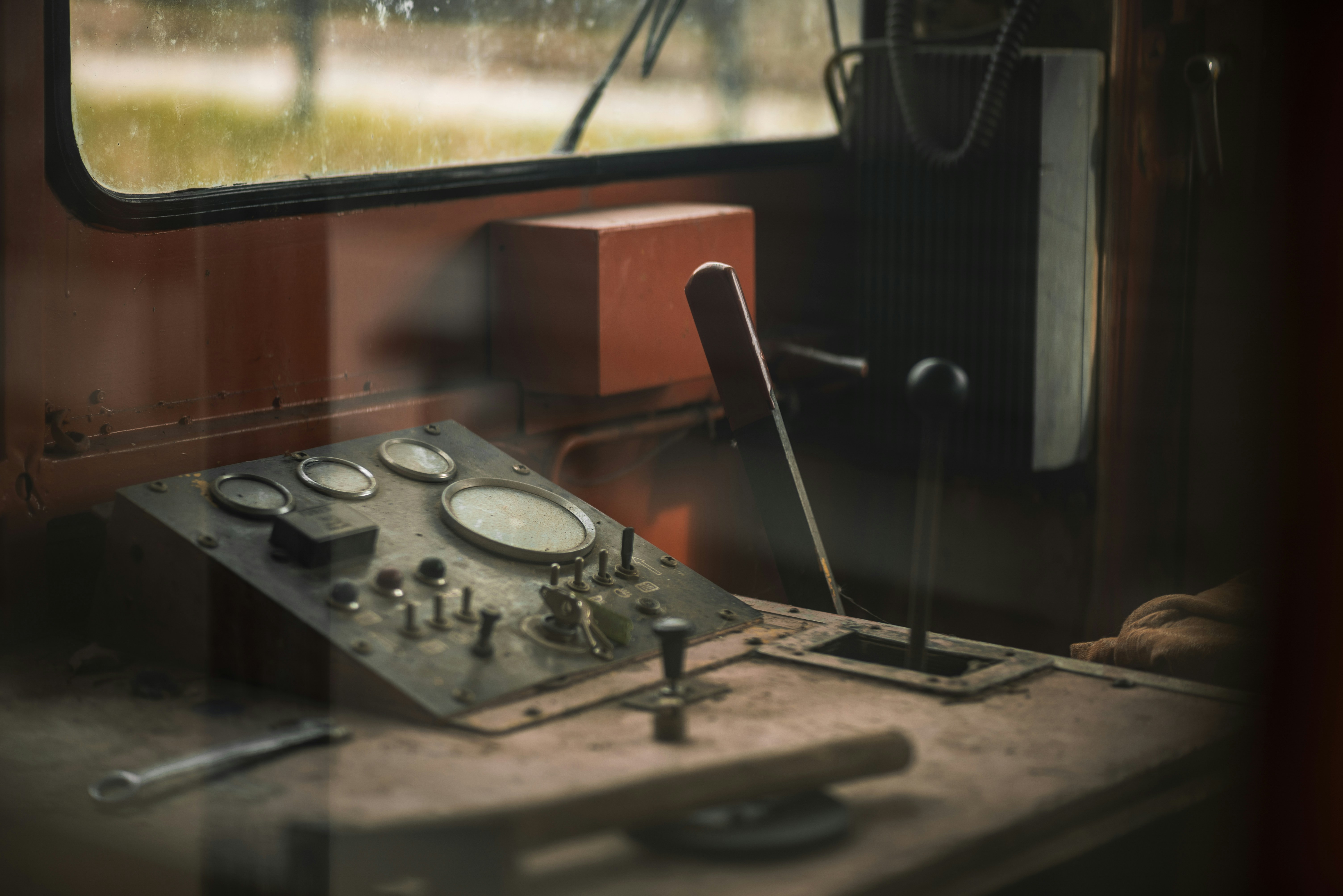 Old train wagon at Old Railway of Tripolis, Peloponnese, Greece.