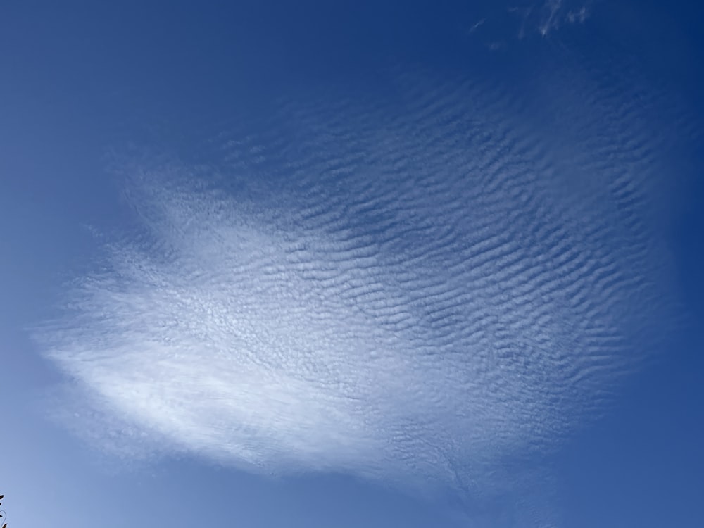 a blue sky with a few clouds in it