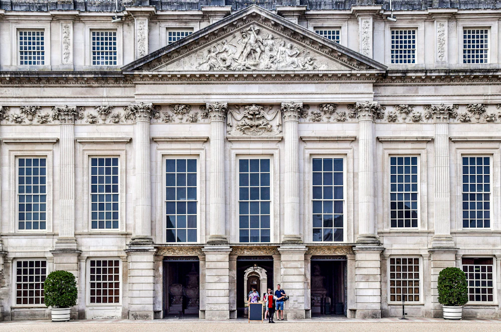 The grand east front of Hampton Court Palace