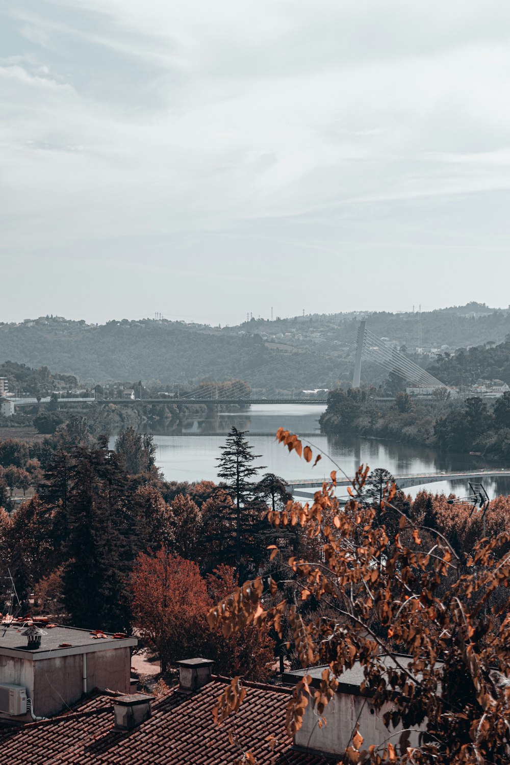 a view of a body of water from a rooftop