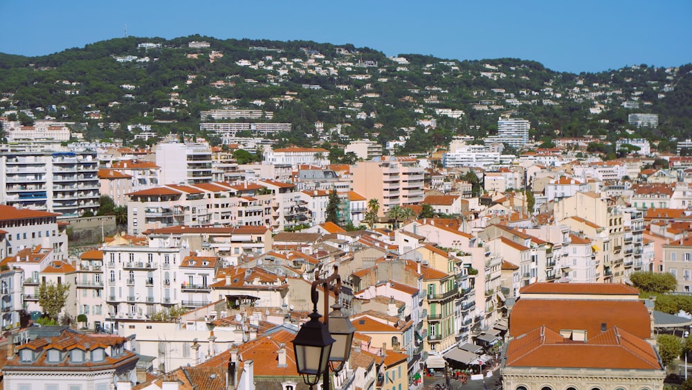 a view of a city with lots of tall buildings