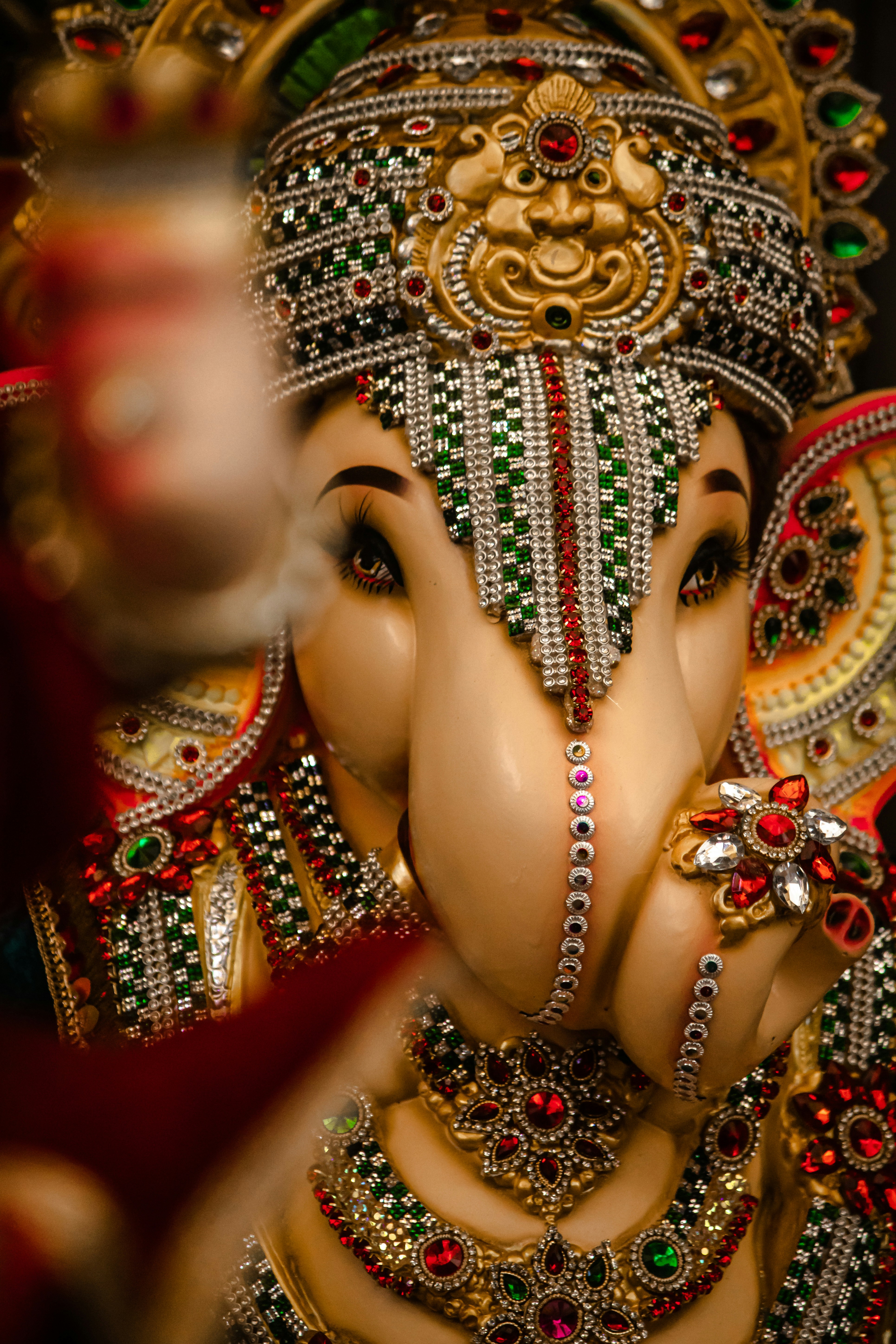 Nahaufnahme einer Elefantenstatue