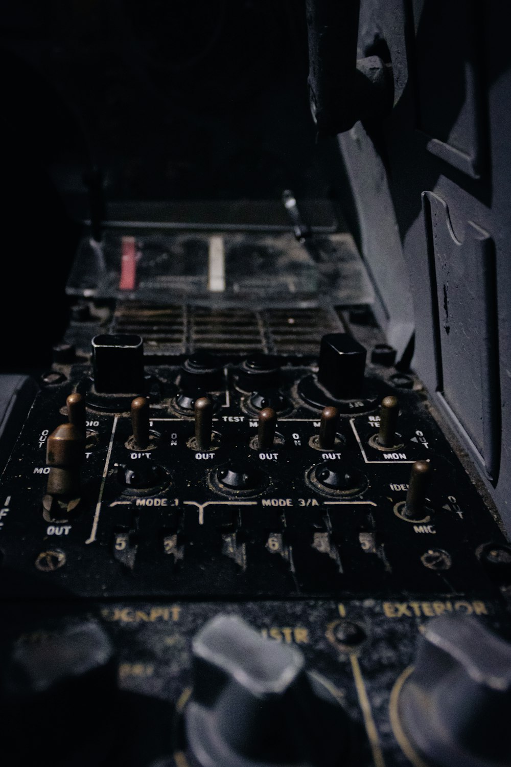a close up of a control panel in a vehicle