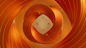 Abstract image of interconnected golden lines symbolizing harmony and fluid business growth.