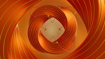 Abstract image of interconnected golden lines symbolizing harmony and fluid business growth.
