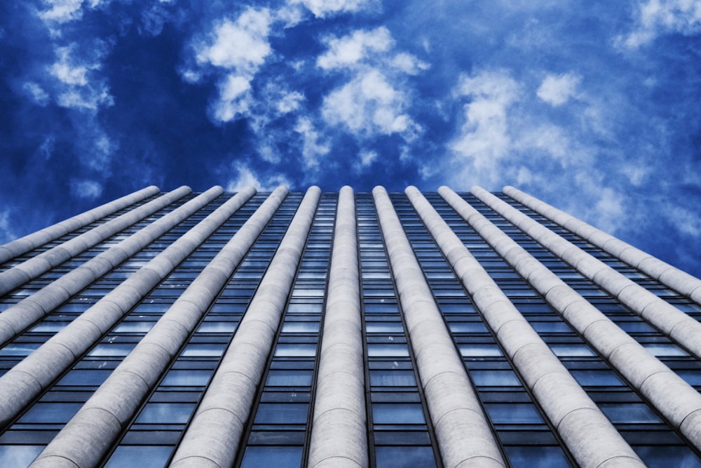 a very tall building with lots of windows