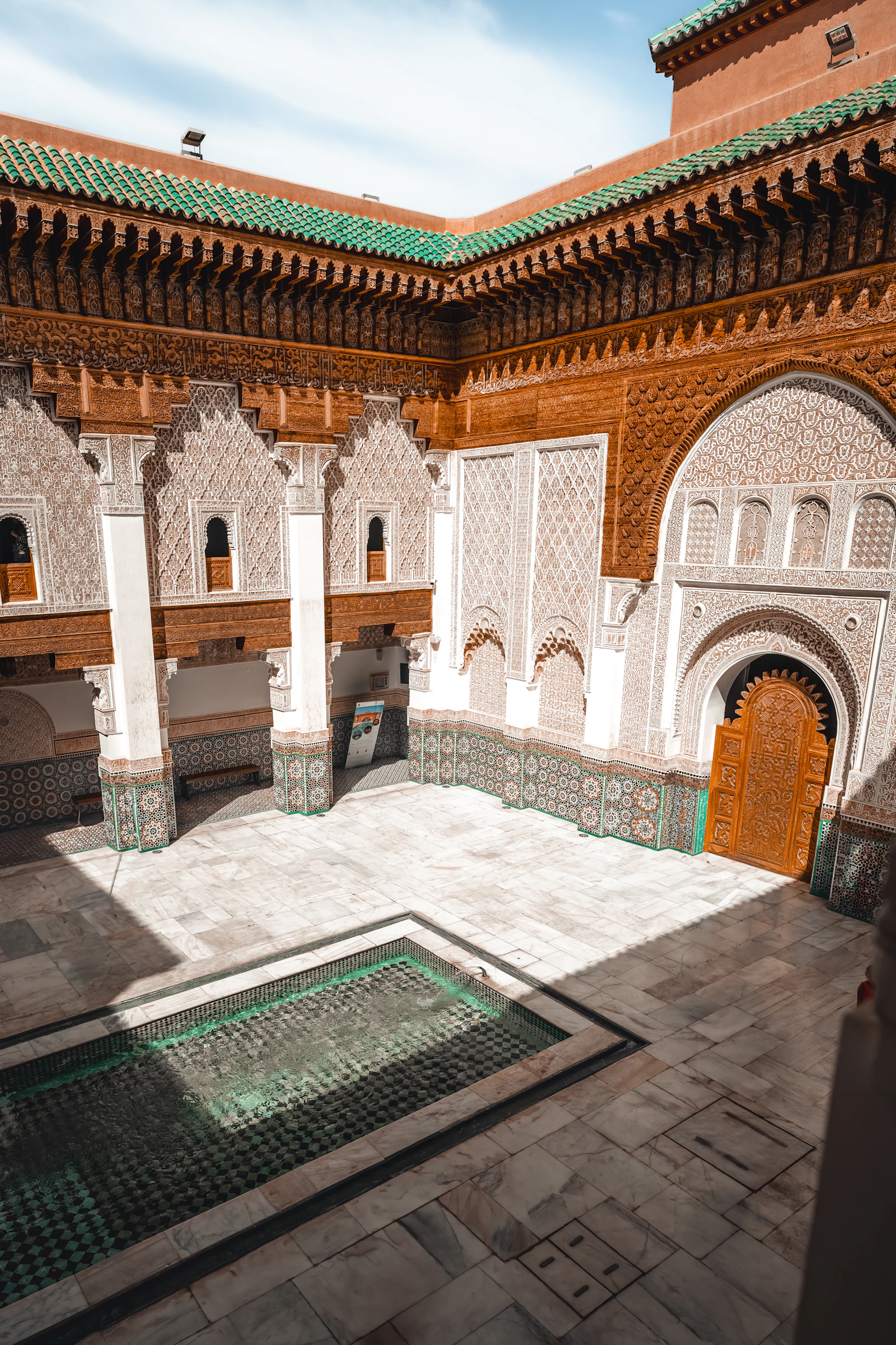 Riad rooftop and Medina travel context