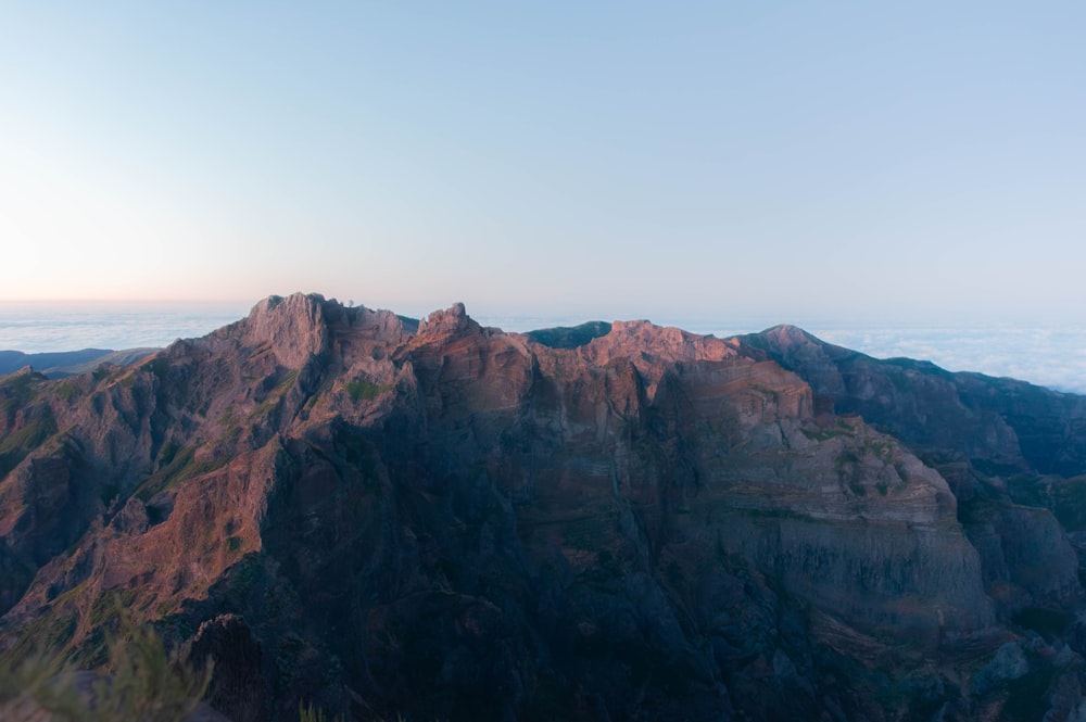 a view of the top of a mountain