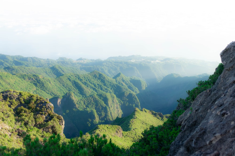 a view of a valley from a high point of view