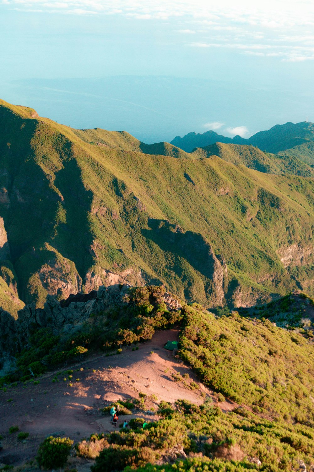 a view of the mountains from a high point of view