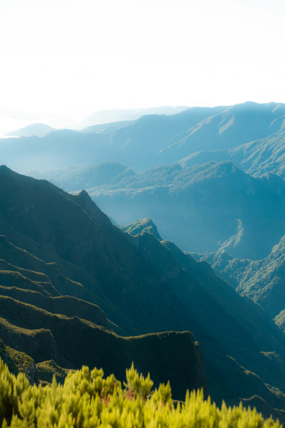 a view of a mountain range from a distance