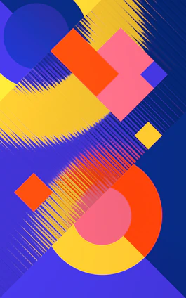 A vibrant editorial illustration featuring dynamic shapes and a bold color palette that reflects Chuck Carter's artistic style.