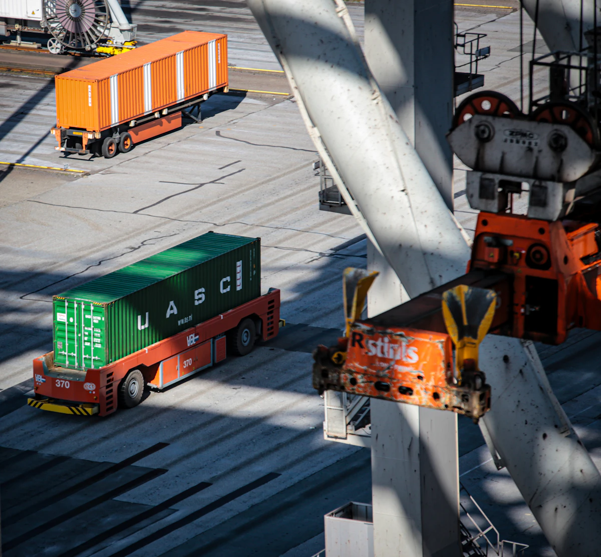 Freight truck leaving a Siddhi Trans Logistics warehouse for delivery