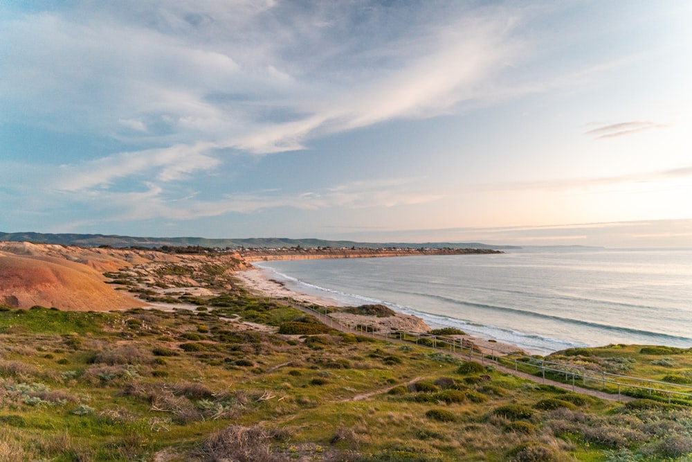 a view of a beach and a body of water