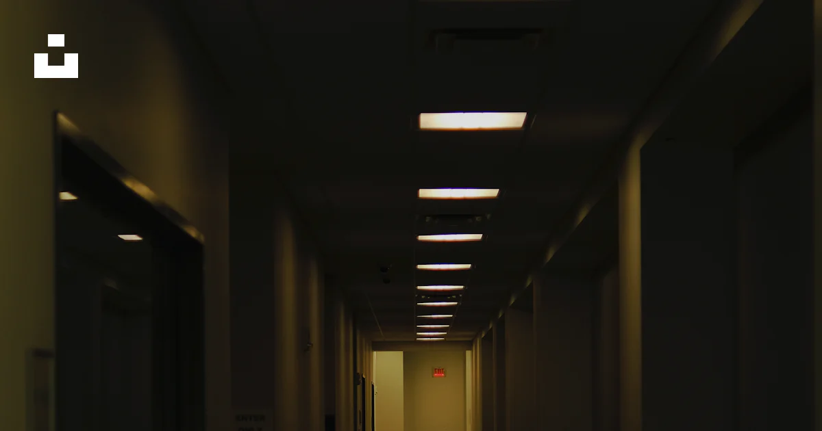 Dim Light Hall A dimly lit hallway in a building photo – Free Central campus Image on ...