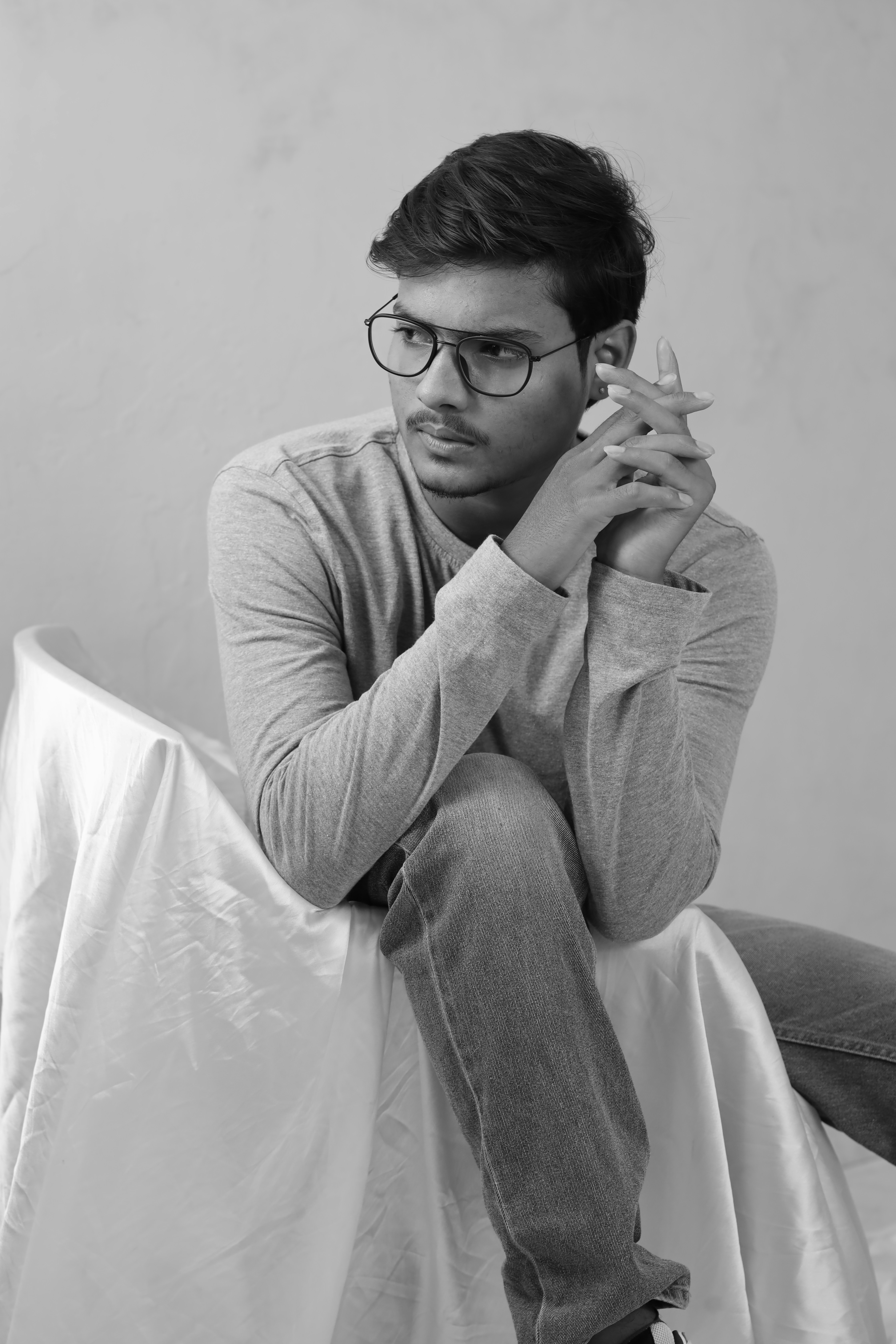 Self Portrait photography in black\u0026white portrait