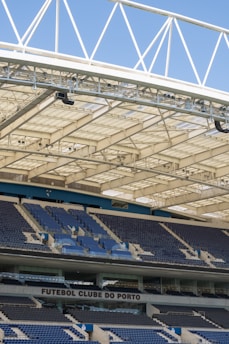 a view of a stadium from the stands