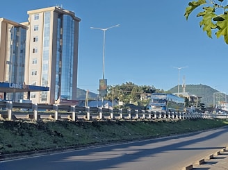 A view of the exterior of Akshay Lodge from the highway.