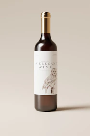 a bottle of wine sitting on top of a table