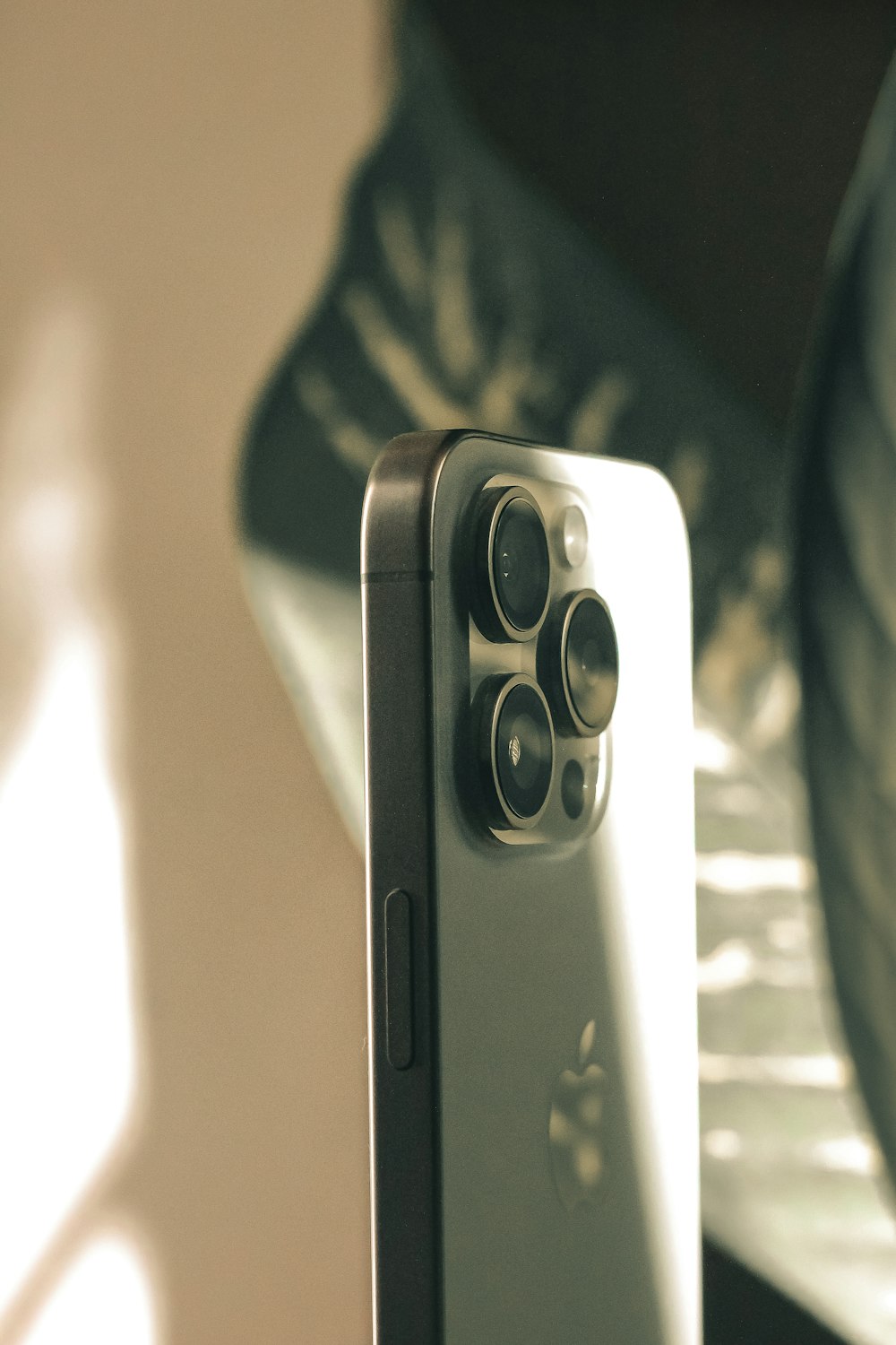 a close up of a cell phone on a table