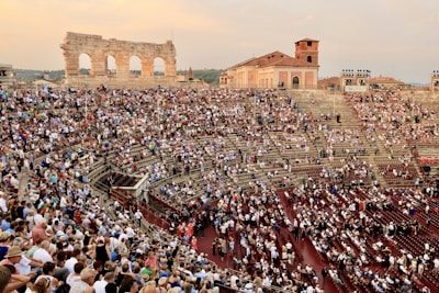 a large crowd of people in a stadium