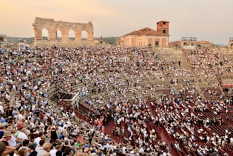 a large crowd of people in a stadium