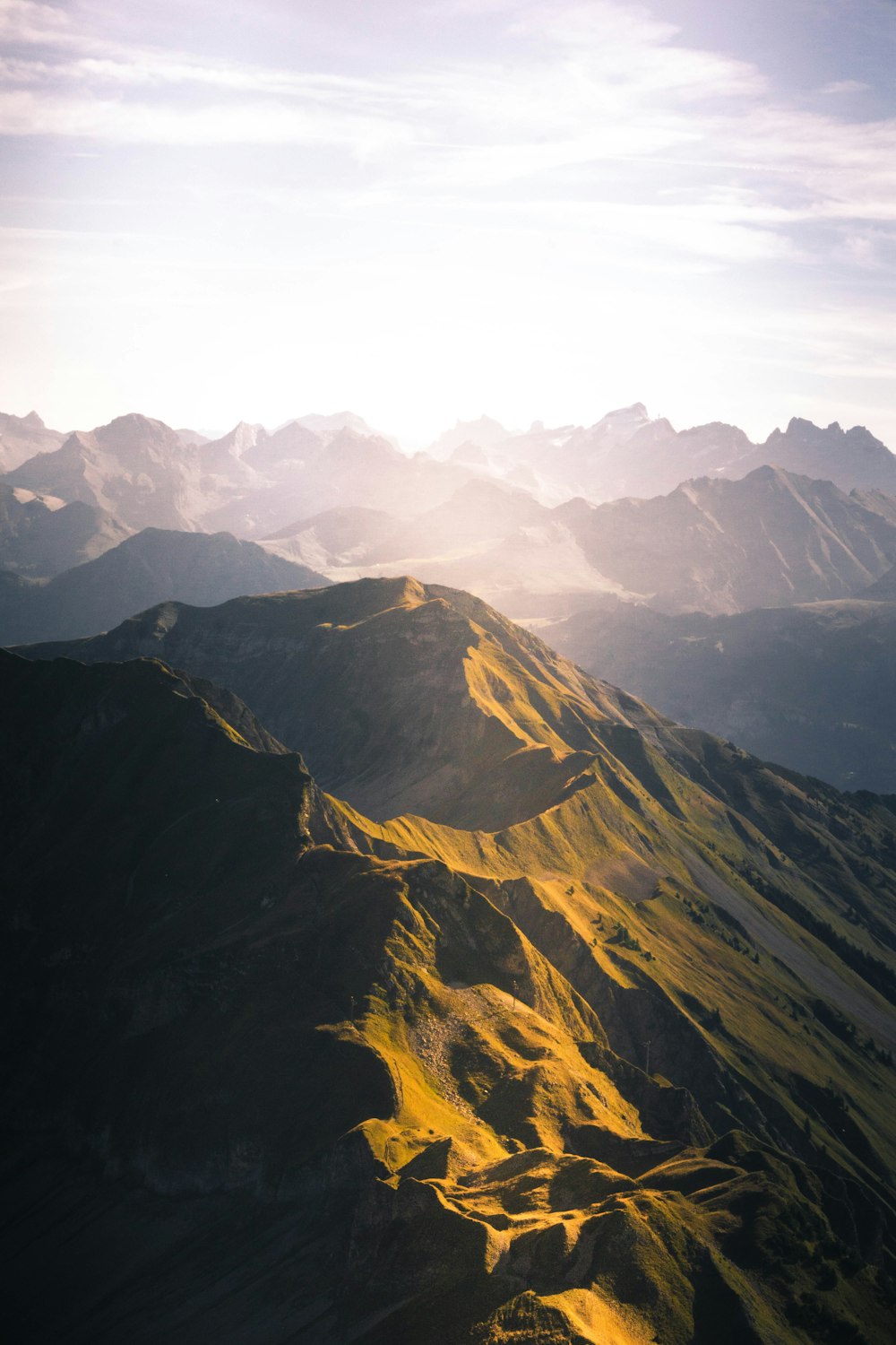 a view of the mountains from a plane