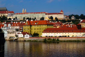 a view of Prague Castle from across the river