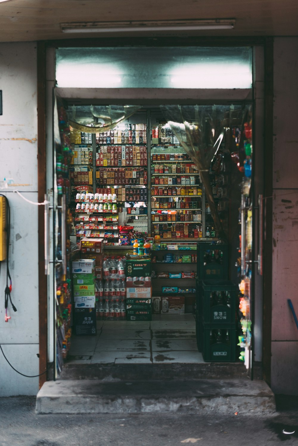 a store front with a lot of items on display