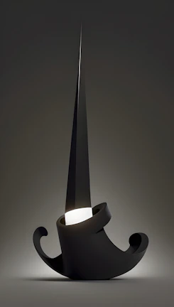 A sleek, modern lamp with smooth, translucent surfaces highlighting precise 3D print details.