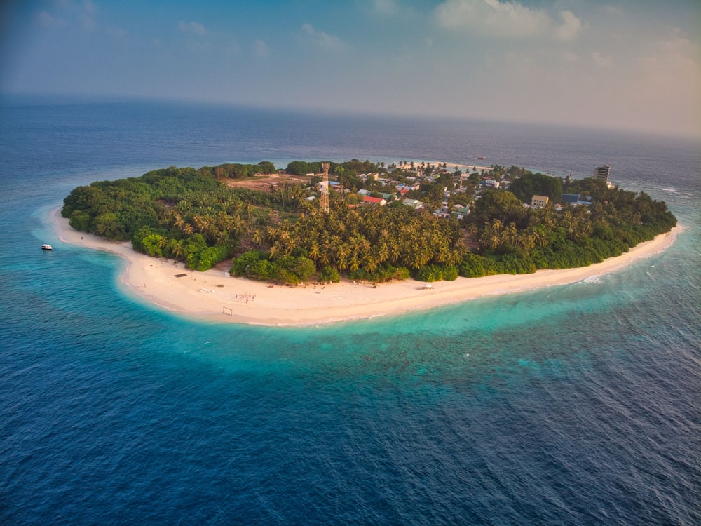 an island in the middle of the ocean