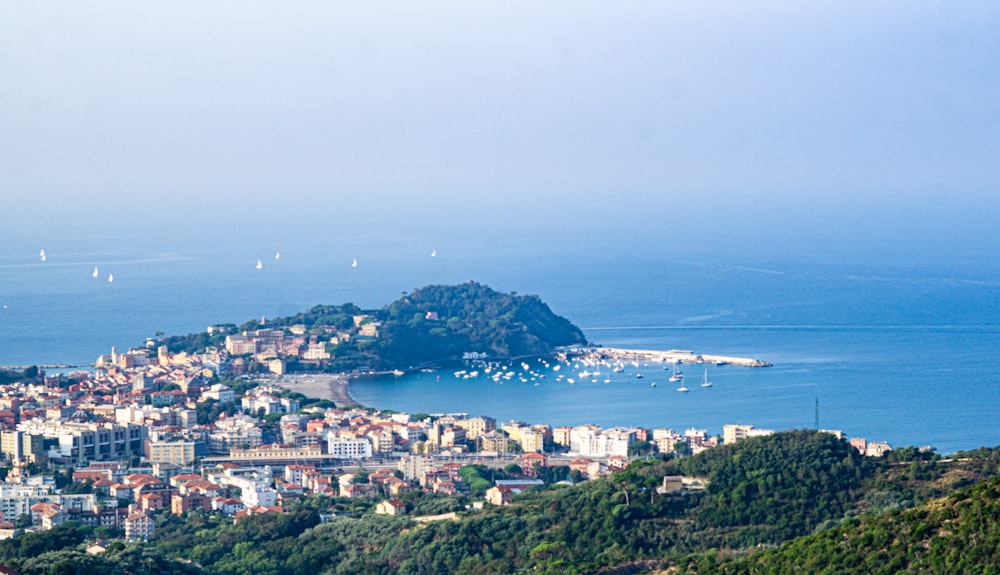 a view of a city and a body of water